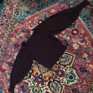 Topshop off the shoulder crop top sweater